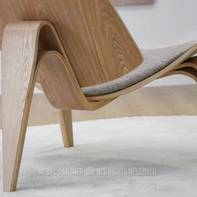 DAHL Designer Sessel - Beige / Eiche