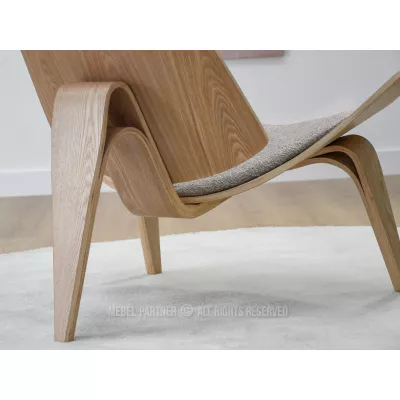 DAHL Designer Sessel - Beige / Eiche