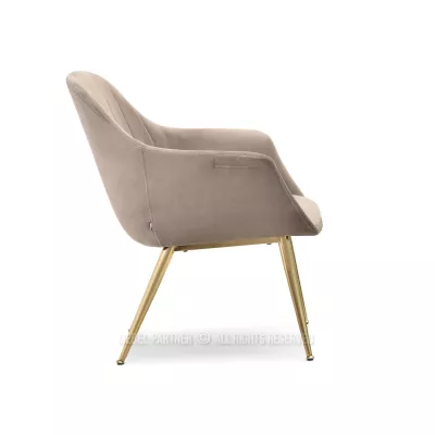 RAUL Polstersessel - beige / gold