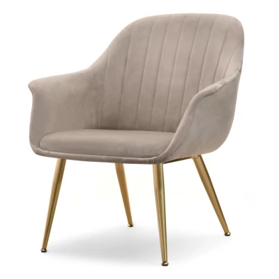 RAUL Polstersessel - beige / gold