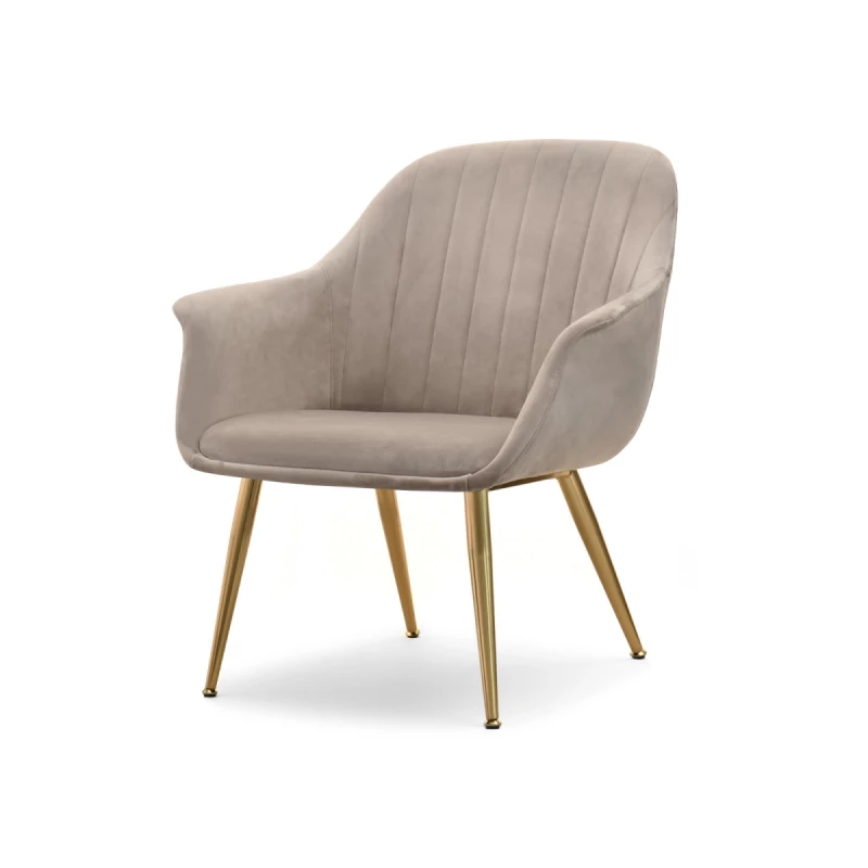RAUL Polstersessel - beige / gold
