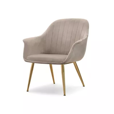 RAUL Polstersessel - beige / gold