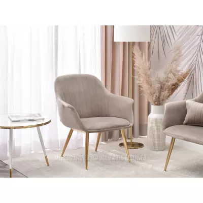 RAUL Polstersessel - beige / gold