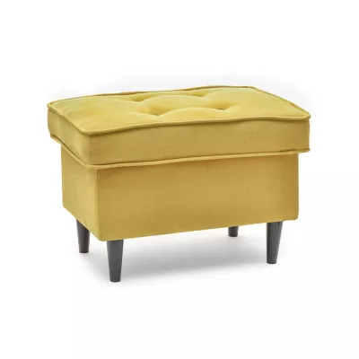 Polsterhocker DENIZ - gelb / schwarz