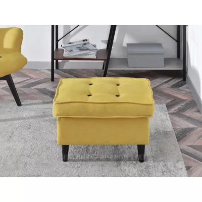 Polsterhocker DENIZ - gelb / schwarz