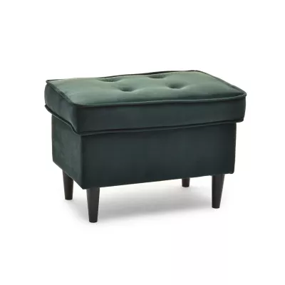 Polsterhocker DENIZ - dunkelgrün / schwarz