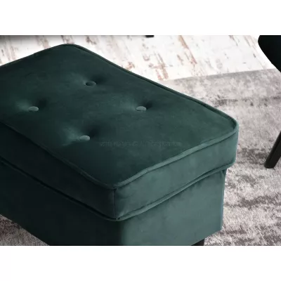 Polsterhocker DENIZ - dunkelgrün / schwarz