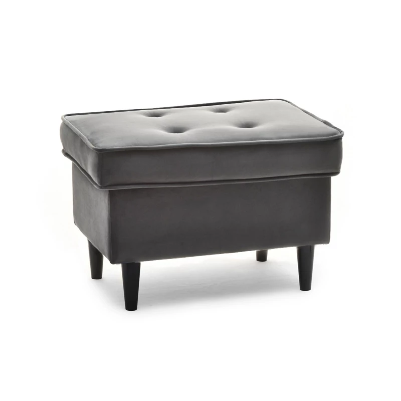 Polsterhocker DENIZ - dunkelgrau/schwarz Polsterhocker DENIZ - dunkelgrau/schwarz