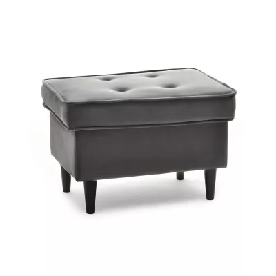 Polsterhocker DENIZ - dunkelgrau/schwarz