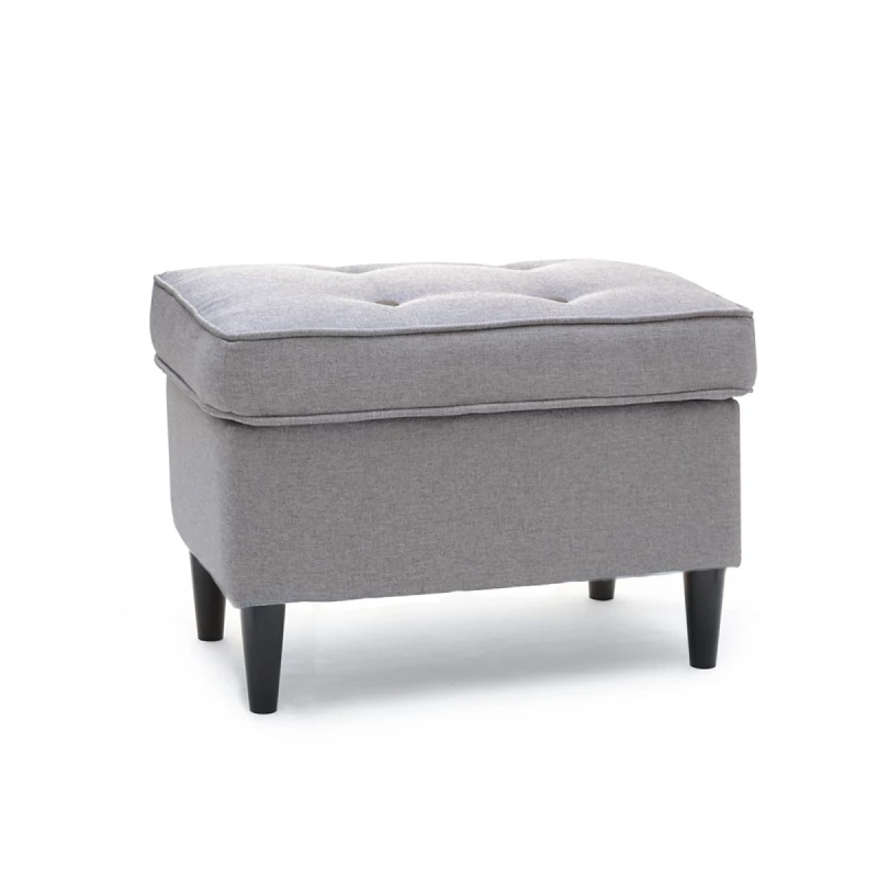 Polsterhocker DENIZ - grau/schwarz Polsterhocker DENIZ - grau/schwarz