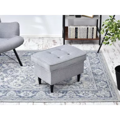 Polsterhocker DENIZ - grau/schwarz