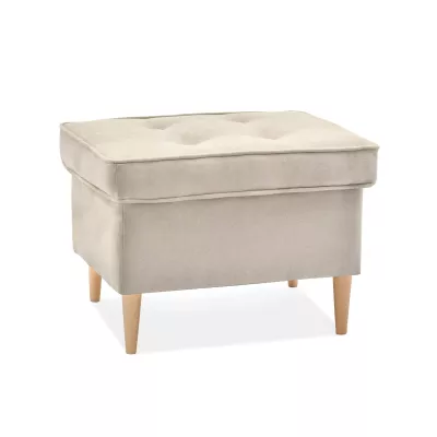 Polsterhocker DENIZ - Sand/Buche