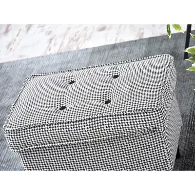 Polsterhocker DENIZ - schwarz-weiß / schwarz