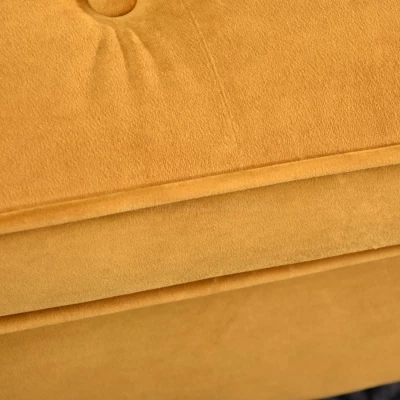 Polsterhocker DENIZ - honigfarben / schwarz Polsterhocker DENIZ - honigfarben / schwarz