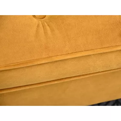 Polsterhocker DENIZ - honigfarben / schwarz