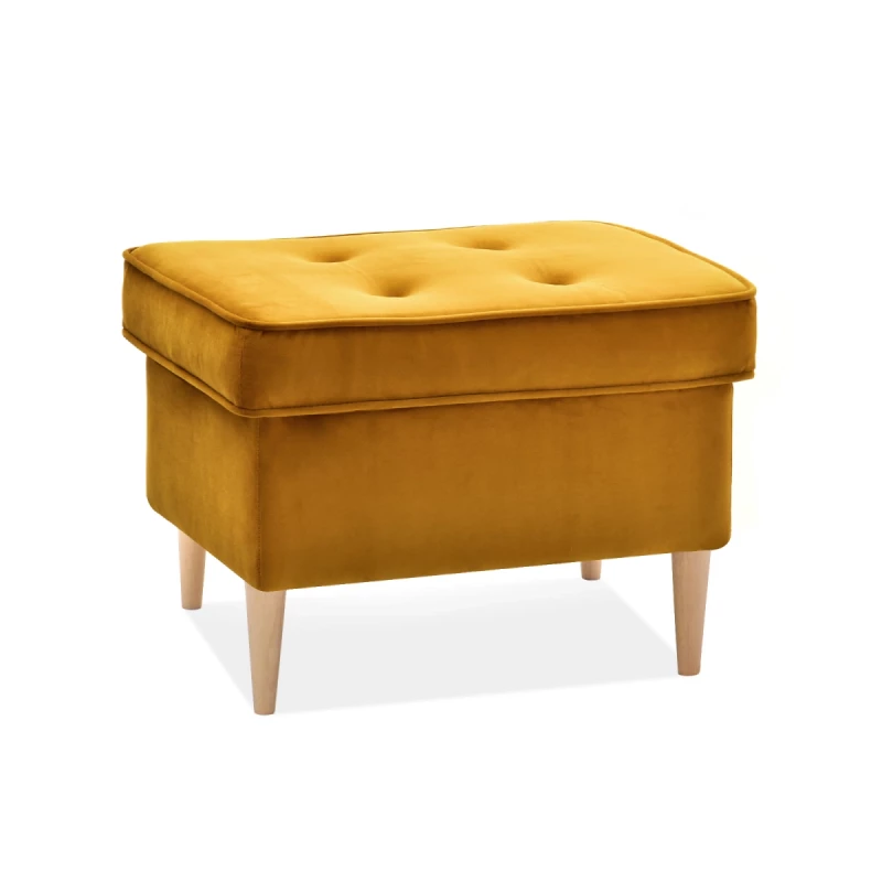 Polsterhocker DENIZ - Honig / Buche Polsterhocker DENIZ - Honig / Buche