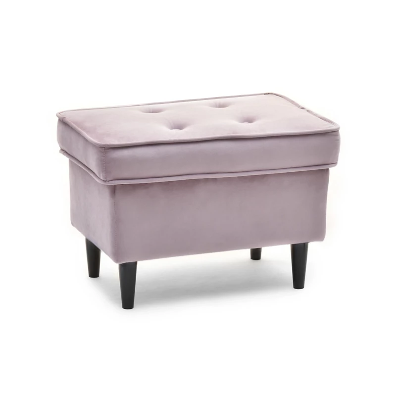 Polsterhocker DENIZ - flieder / schwarz Polsterhocker DENIZ - flieder / schwarz