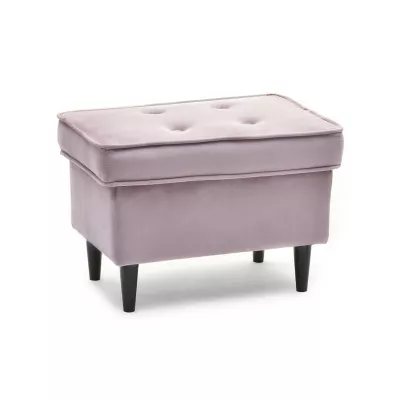 Polsterhocker DENIZ - flieder / schwarz