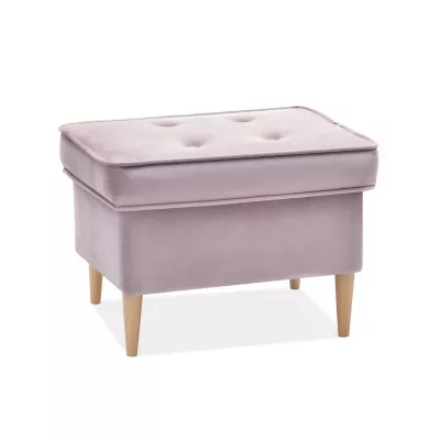 Polsterhocker DENIZ - flieder / buche