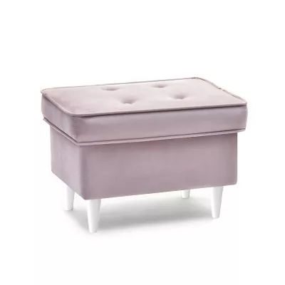 Polsterhocker DENIZ - flieder / weiß