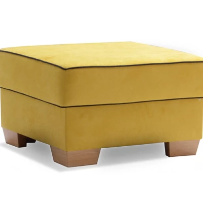 Polsterhocker MIRNA - gelb / Buche