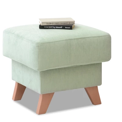 Skandinavischer Hocker HOLMARA - Minze / Buche
