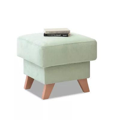 Skandinavischer Hocker HOLMARA - Minze / Buche