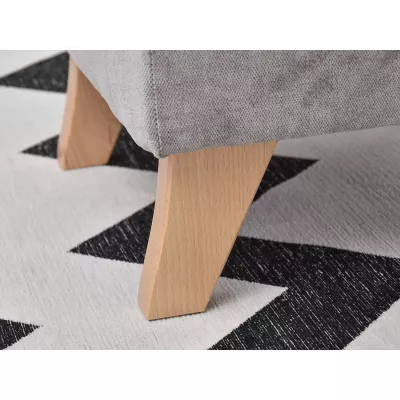 Skandinavischer Hocker HOLMARA - grau / Buche