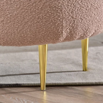 Designer Hocker TOLA - puder / gold