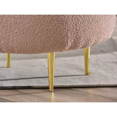 Designer Hocker TOLA - puder / gold