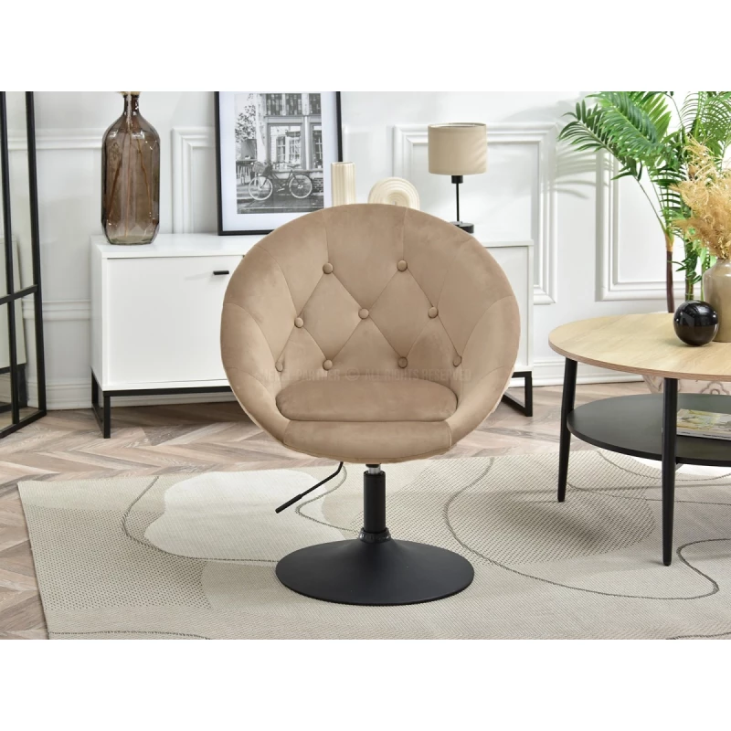 Drehstuhl DERIAN - beige / schwarz