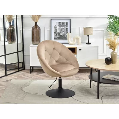 Drehstuhl DERIAN - beige / schwarz