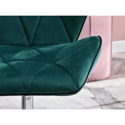 SALIHA Designer Sessel - grün / chrom