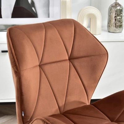 SALIHA Designer Sessel - Kupfer / Chrom