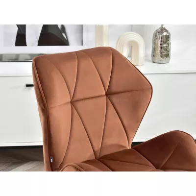 SALIHA Designer Sessel - Kupfer / Chrom