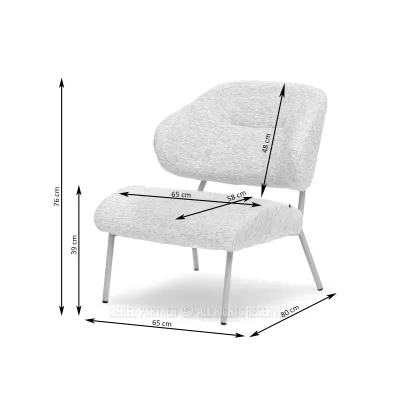 Polstersessel ROLIN - braun/grau