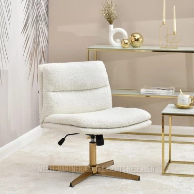 NODA Drehstuhl - creme / gold