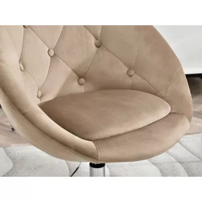 Drehsessel DERIAN - beige / chrom