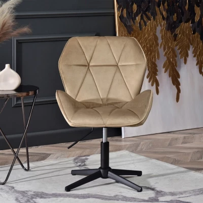 SALIHA Designer-Sessel - beige / schwarz