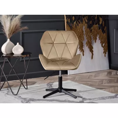SALIHA Designer-Sessel - beige / schwarz