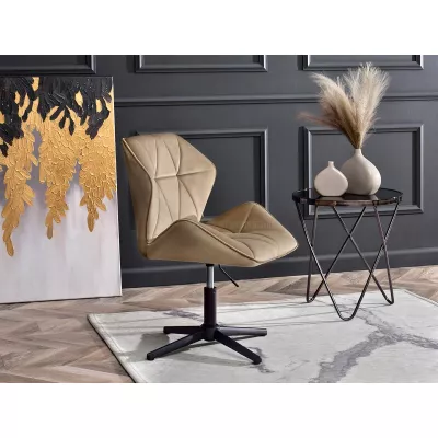 SALIHA Designer-Sessel - beige / schwarz
