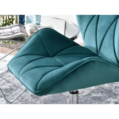 SALIHA Designer Sessel - türkis / chrom