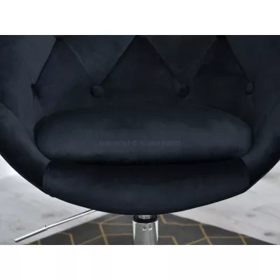 DERIAN Stuhl auf Rollen - schwarz 1 / Chrom
