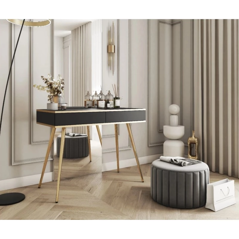 Konsolentisch JENY - schwarz / gold / goldene Beine