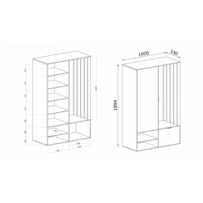ATHERIA Eingangswand - Graphit