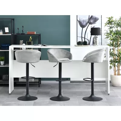 Drehbarer Barhocker SARINA - grau / schwarz