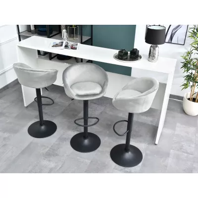 Drehbarer Barhocker SARINA - grau / schwarz