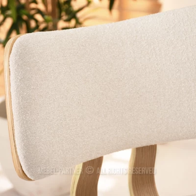 Drehbarer Barhocker IBELINA - creme / Eiche