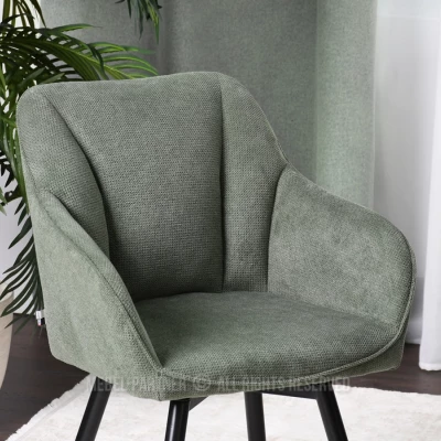 MIRELVA Polsterstuhl für Esszimmer - grün/schwarz