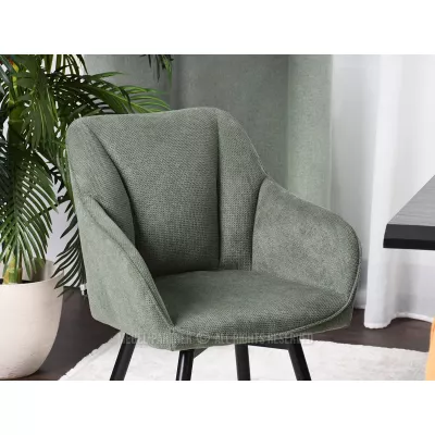 MIRELVA Polsterstuhl für Esszimmer - grün/schwarz